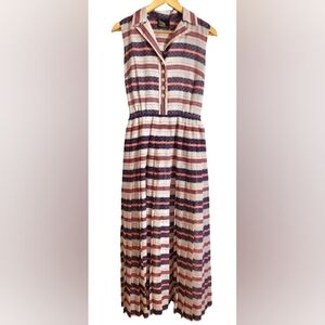 Vintage 60s pleated maxi‎ dress